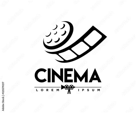 abstract cinema logo vector template isolated on white background Stock Vector | Adobe Stock