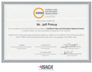 CRISC: Certified in Risk and Information Systems Control - ACTAGIS