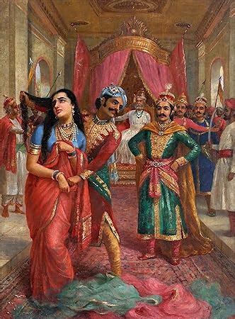 Tallenge - Draupadi in Kaurava Court - Raja Ravi Varma - Vintage Indian Mahabharat Painting ...