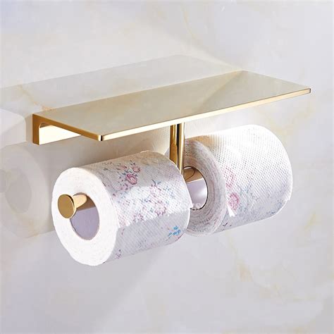 Modern Toilet Paper Holder With Shelf - kundelkaijejwlascicielka