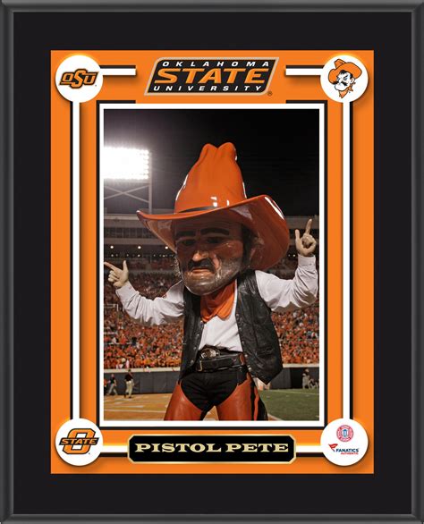 Oklahoma State Cowboys Pistol Pete Mascot Sublimated 10.5" x 13" Plaque