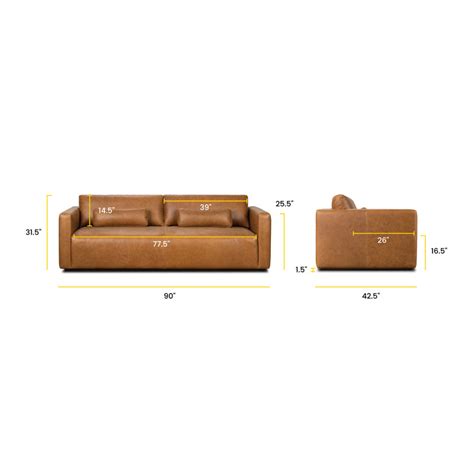 Esteban 90'' Genuine Leather Sofa | Joss & Main