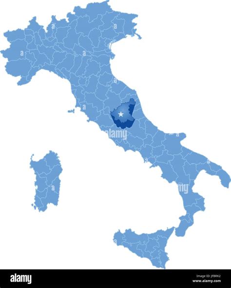 Map of Italy, Rieti Stock Vector Image & Art - Alamy