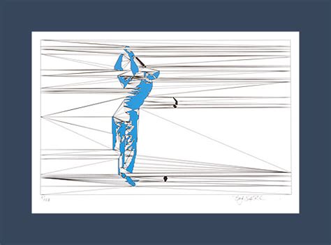 Blue Golf Swing Art Print at BiyoArt Sports