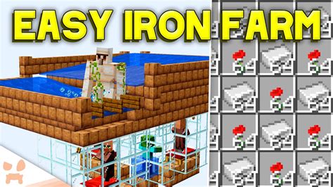 MINECRAFT 1.19+ IRON FARM TUTORIAL | Easy, Efficient - YouTube