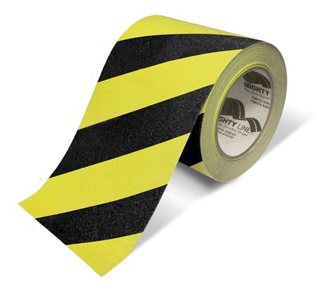 6" Yellow With Black Chevrons Anti-Slip Floor Tape - 60' Roll | Shop Mighty Line Safety Floor ...