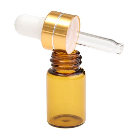 3ml empty essential oil refillable bottles mini amber glass dropper travel vials skin care tools ...