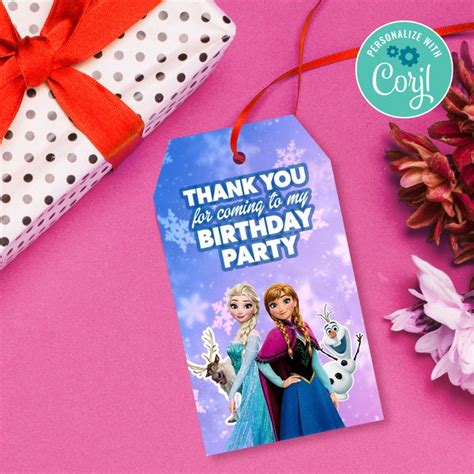 Frozen Birthday Tags - Etsy