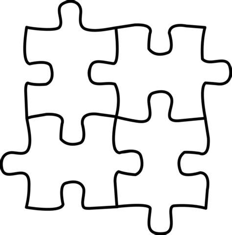 Free Black And White Puzzle Piece, Download Free Black And White Puzzle ...