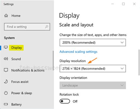 Windows 10 Display Resolution