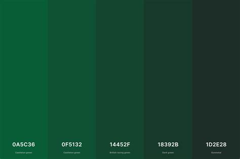 35+ Best Green Color Palettes with Names and Hex Codes