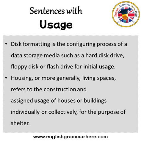 Sentences with Usage, Usage in a Sentence in English, Sentences For ...