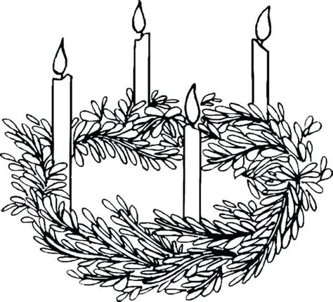 a wreath with three candles on it