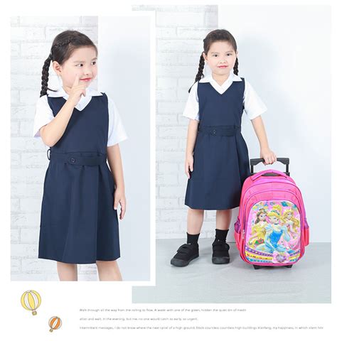 PRIMARY SCHOOL BLUE DRESS UNIFORM SET PINAFORE [D26499]