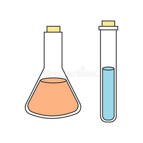 Illustration of a Simple and Cute Flask Stock Illustration - Illustration of irasutoya, eerie ...