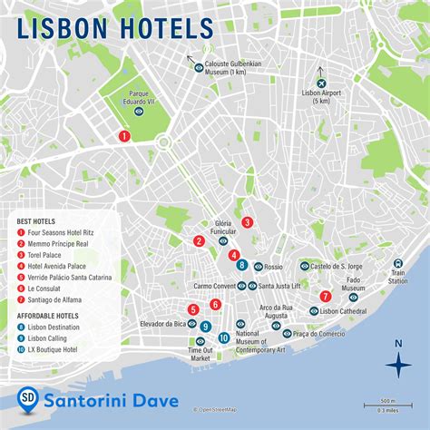 LISBON HOTEL MAP