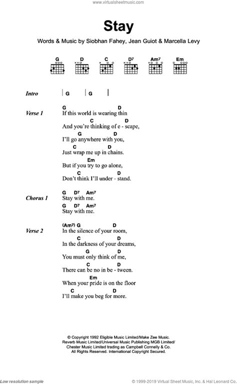 Rihanna Stay Chords Guitar