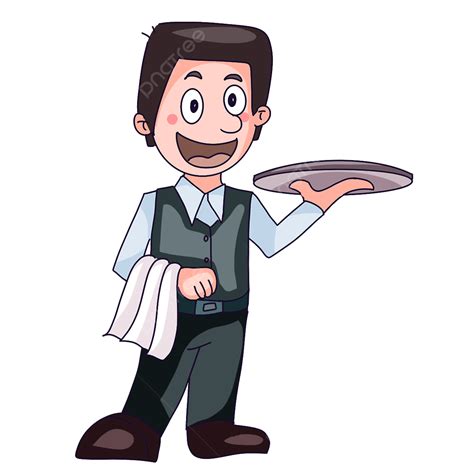 Waiters Clipart Hd PNG, Waiter In Vest Clipart, Waiter, Vest ...