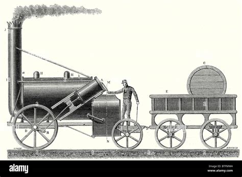 The 'Rocket', locomotive of George and Robert Stephenson Stock Photo - Alamy