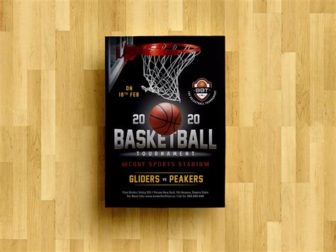 Free Basketball Tournament Playoff Game Flyer Design Template PSD ...