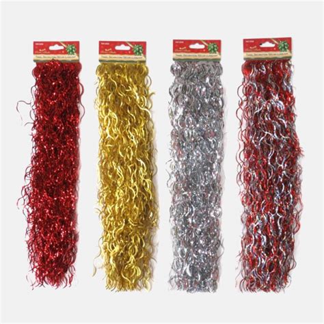 46cm Wavy Metallic Christmas Lametta Angel Hair Tinsel