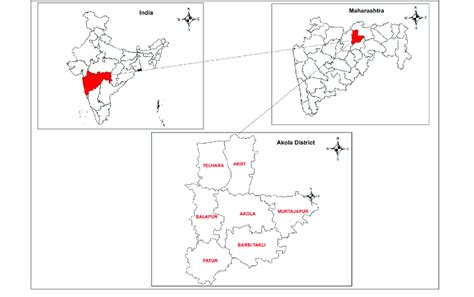 Location map of Akola district, state Maharashtra, India. | Download Scientific Diagram