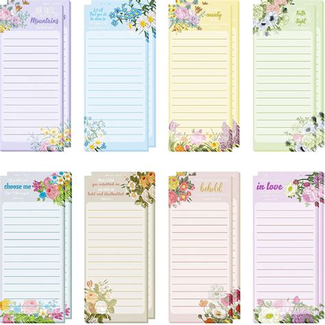 16 Pcs Religious Notepads Bible Theme Magnetic Notepad to Do List for Fridge Refrigerator ...