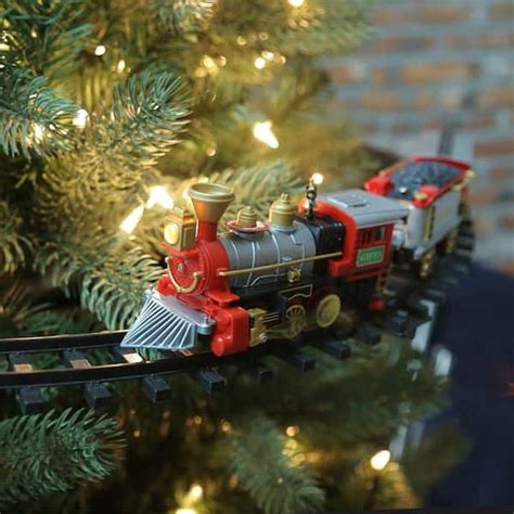 Electric Christmas Tree Train Set Attaches To Your Tree Realistic ...