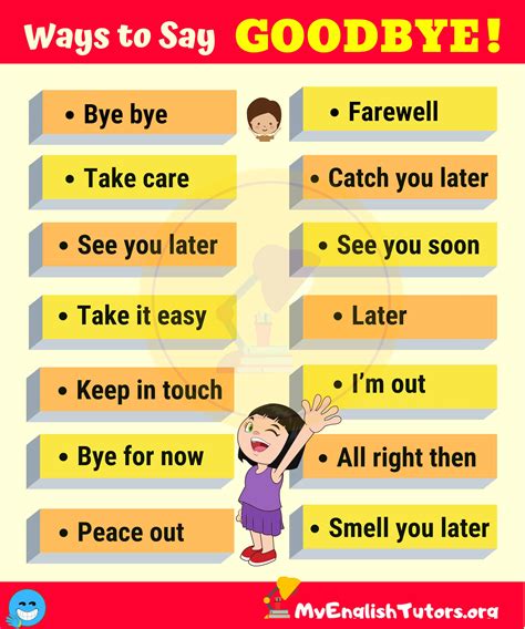 20 Funny Ways to Say GOODBYE | GOODBYE Synonyms – My English Tutors