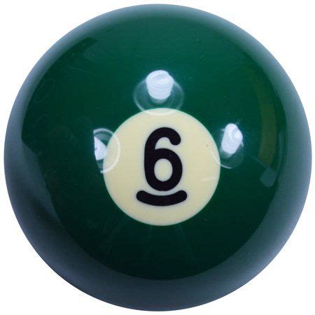 Number 6 Pool Ball - 2 1/4" Billiards Regulation Size Pool Balls - Walmart.com in 2023 ...