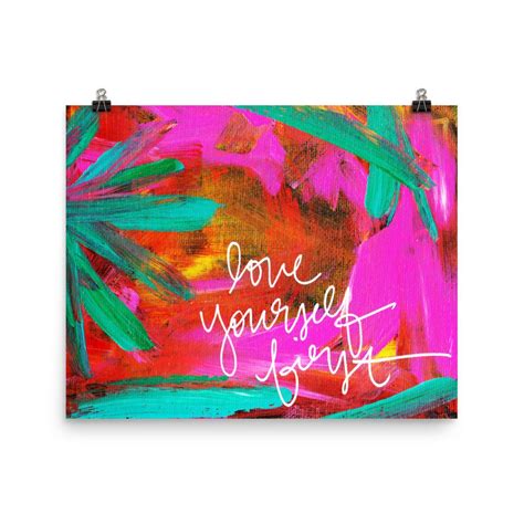 Love Yourself First Art Print Poster Abstract With - Etsy