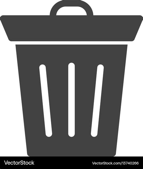 Waste bin Royalty Free Vector Image - VectorStock