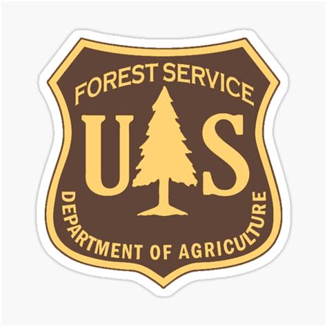 "US Forest Service Logo Brown Yellow" Sticker for Sale by ...