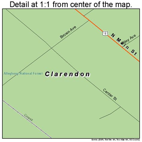 Clarendon Pennsylvania Street Map 4213776