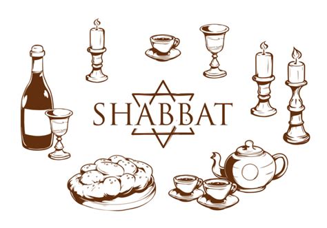 Shabbat Icons Vector 134958 Vector Art at Vecteezy