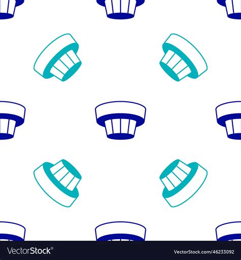 Blue smoke alarm system icon isolated seamless Vector Image