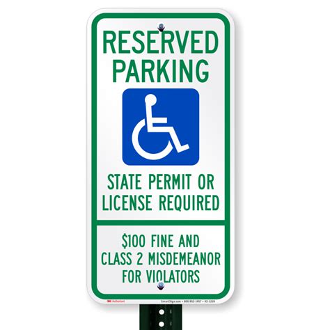 South Dakota Reserved ADA Parking, Permit Required Sign, SKU: K2-1238