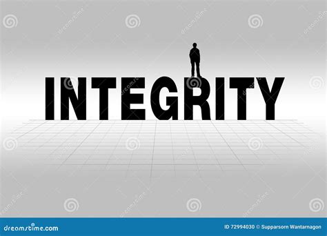 Integrity Concept Illustrated by Integrity Word in Silhouette Stock Illustration - Illustration ...