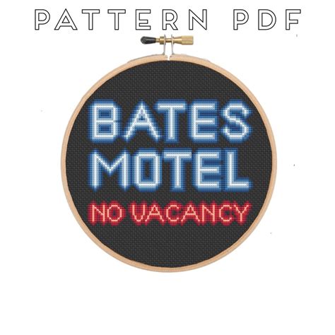 Bates Motel Neon Sign Psycho Cross Stitch Stitch Pattern - Etsy