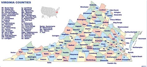 Virginia counties | Vector World Maps