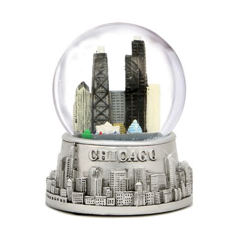 Chicago Snow Globe with Snow