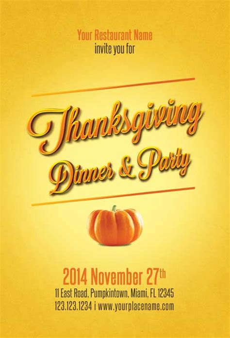 Download Free Thanksgiving Flyer Template