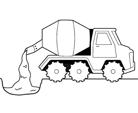 Cement Truck Coloring Page - Coloring Home