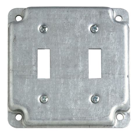 STEEL CITY 2-Gang Square Metal Electrical Box Cover at Lowes.com