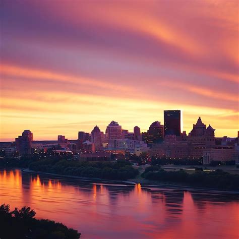 Premium AI Image | Sunset Saskatoon Skyline