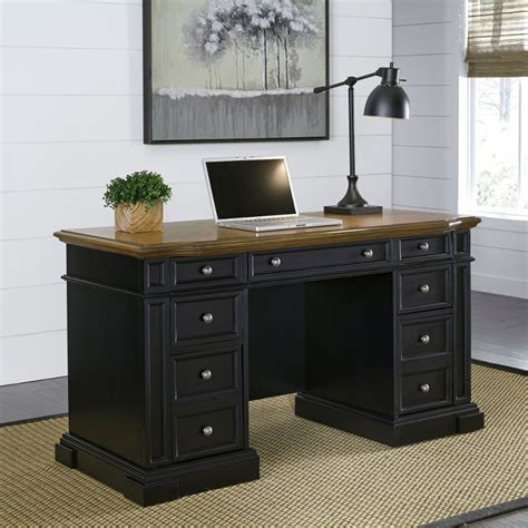 Black Pedestal Desk - Americana | RC Willey Furniture Store