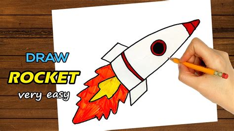 How to Draw a Rocket I Rocket Drawing Tutorial - YouTube