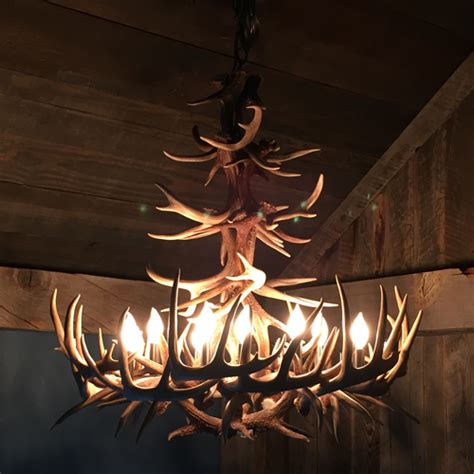 Small Mule Deer Antler Chandelier - Montana Antler Works