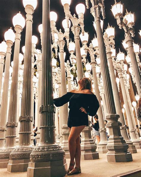 The famous Urban Light installation at LACMA in Los Angeles # ...