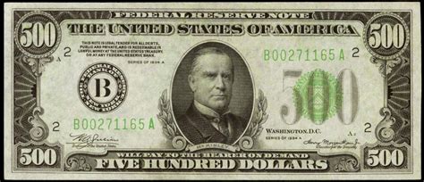 1934 500 Dollar Federal Reserve Note|World Banknotes & Coins | Old ...